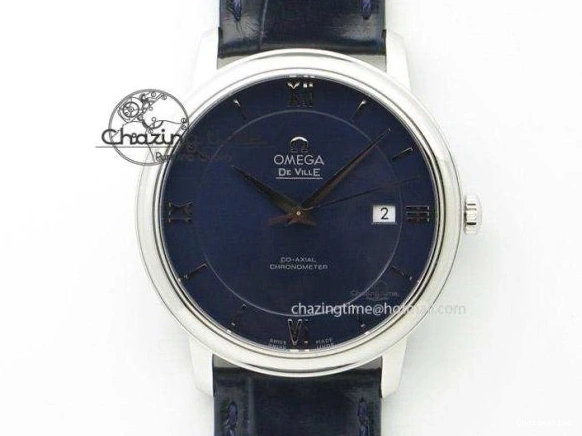 0110 Affordable De Ville Prestige Real PR SS ZF 1:1  Best Edition White Dial YG Markers Brown Leather Strap MIYOTA 7899